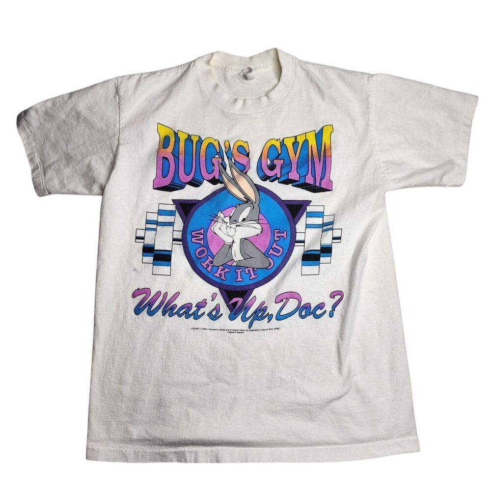 White Graphic Tee - Bugs Gym Design